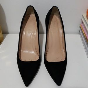 Jcrew black suede stilettos, great condition